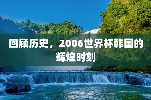 回顾历史,2006世界杯韩国的辉煌时刻