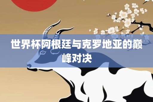 世界杯阿根廷与克罗地亚的巅峰对决