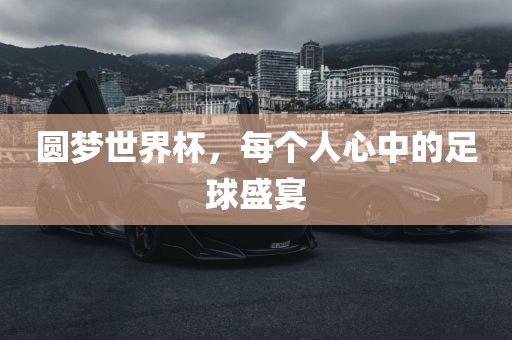 圆梦世界杯,每个人心中的足球盛宴