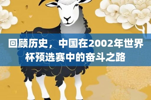 回顾历史,中国在2002年世界杯预选赛中的奋斗之路
