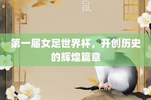 第一届女足世界杯,开创历史的辉煌篇章